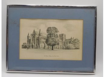 St. Albans Abbey From South West Framed Artwork