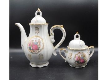 Vintage Fine China Courtship 11/146 Teapot & Sugar Bowl