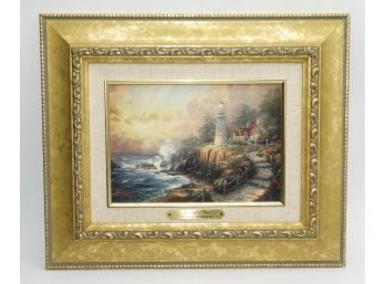 Soothing Thomas Kinkade  'The Light Of Peace'  Framed Accent Print Authenticity On Back