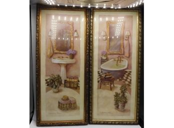 Framed C. Winterle Olson Decorative Bathroom Prints