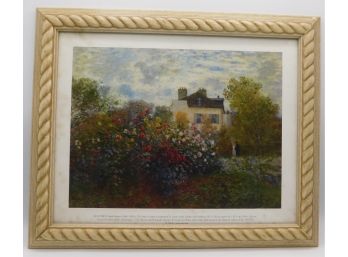 'The Artist's Garden In Argenteuil (A Corner Of The Garden With Dahlias)' Framed Print By Claude Monet