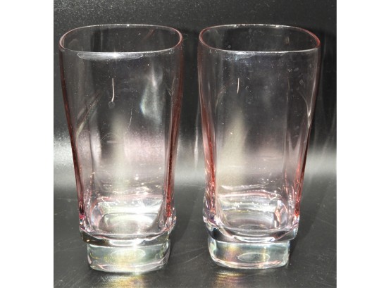 Set Of 2 Tinted Drinking Glasses