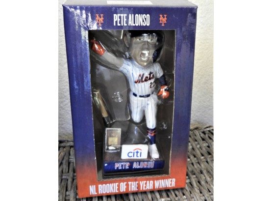 NL Mets Rookie Of The Year Pete Alonso Bobblehead Collectible - NEW