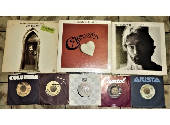 Vintage Assorted Vinyl 45's & Records