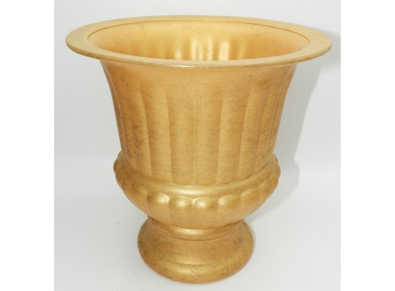 Gold Glass Decorative Footed Vase