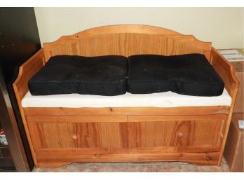 Wood Storage Box/Bench With 1-drawer