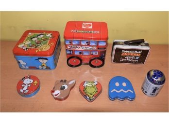 Assorted Set Of 8 Collectible Tins