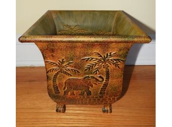 Decorative Metal Elephant Pot