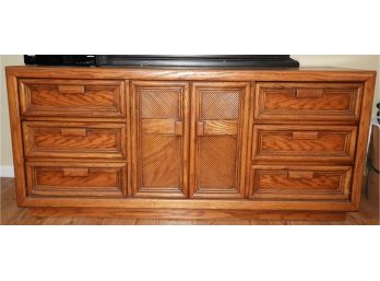 Wood 9-drawer Dresser With Detached Mirror