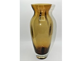 'gorgeous Designs' Amber Colored Glass Vase