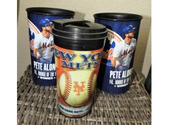 Assorted Set Of 3 Mets Themed Collectible Cups