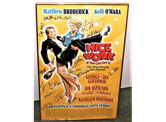 Autographed 'nice Work If You Can Get It' Framed Broadway Poster