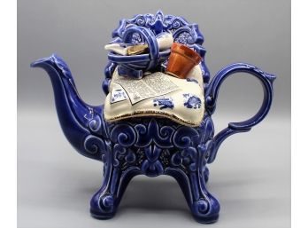 Royal Doulton Real Old Willow Earthenware - R / Albert Spring Chair Teapot