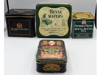 Assorted Vintage Novelty Tins - Set Of Four