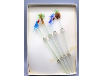 Exquiso Collection Decorative Glass Drink Stirrers