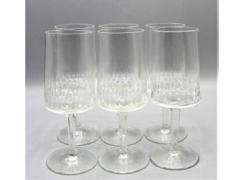 Assorted Crystal Long Stemmed Drinking Glasses - Set Of 12