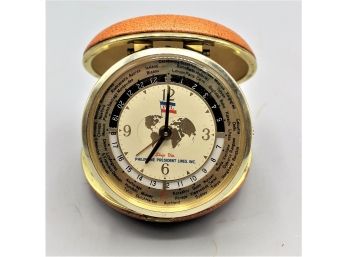 Vintage Philippine President Lines Inc. Wind-up World Time Travel Alarm Clock