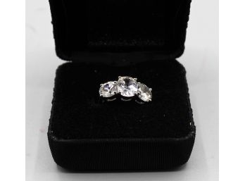 Exqusite Simulated Diamond Ring Sterling 925 Band Size 6-7