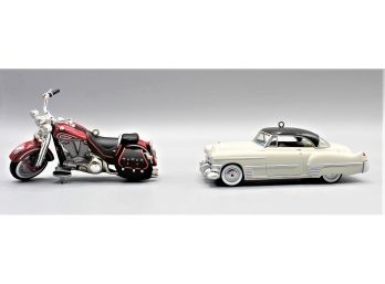 Hallmark Keepsake Ornaments - Heritage Springer & 1949 Cadillac Coupe DeVille - NIB