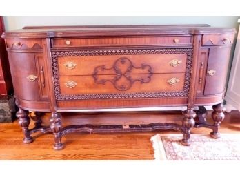 Antique Wooden Dining Room Buffet Table