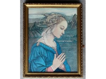 Stunning Madonna Print W/ Ornate Frame