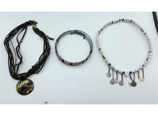 Lot Of Assorted Choker Necklaces (3)