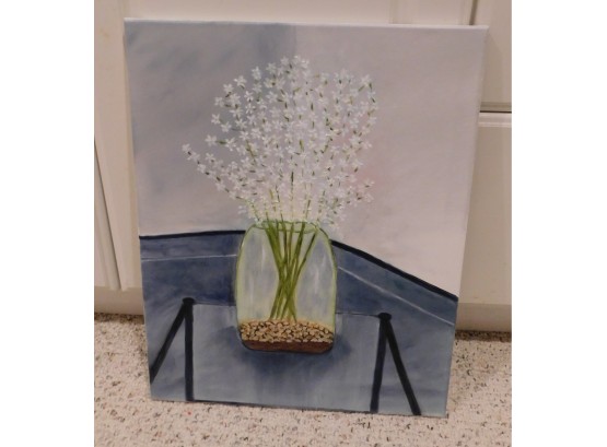 Canvas Artwork - White Flowers In Vase