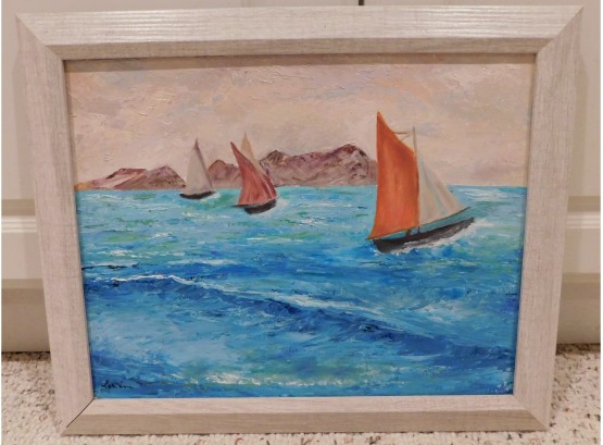 Seascape Canvas Artwork - Signed And Framed