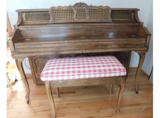 Upright Cable Piano With Bench Maple Connecting Soundboard Tone Pulsator With Sheet Music