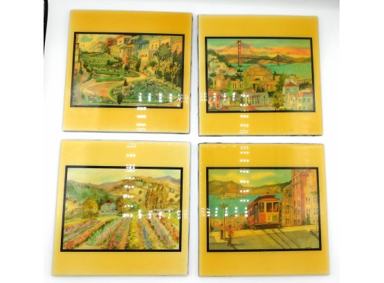 Set Of 4 Decorative Art Tiles