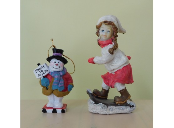 Pair Of Decorative Christmas Ornaments