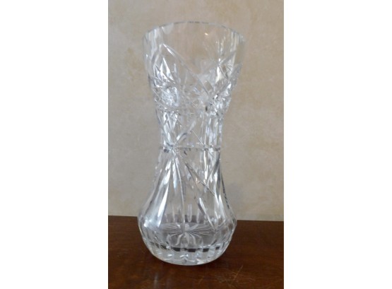 Lovely Decorative Cut Glass Crystal 10' Vase