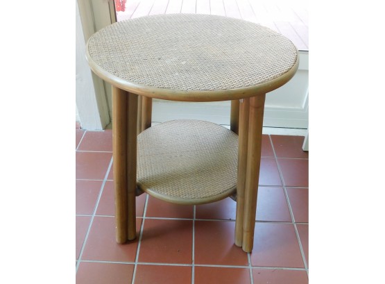 Small Round Wicker Table