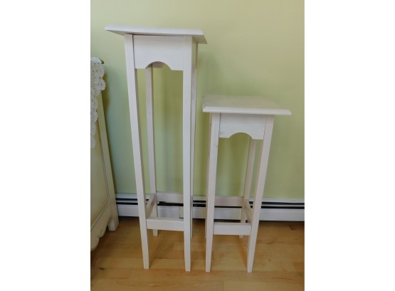 Pair Of 2 Tall Standing Tables