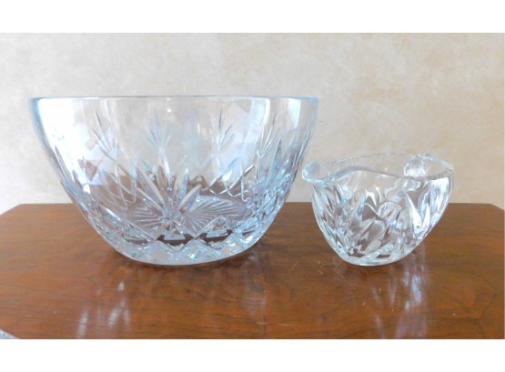 Lot With Cut Glass Bowl And Gravy Dish
