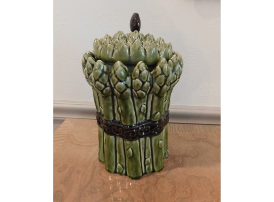 Decorative Ceramic Asparagus Cookie Jar
