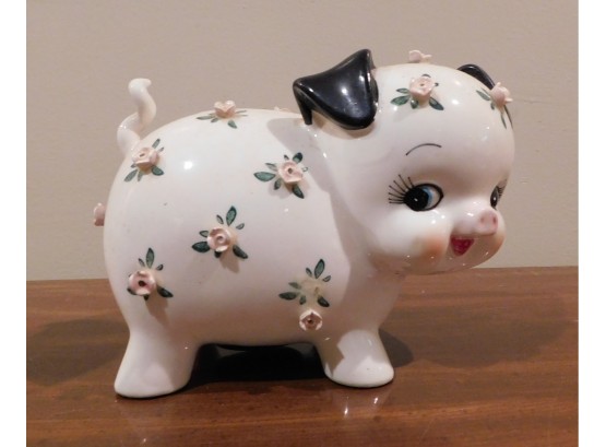 Vintage Floral Patterned Piggy Bank