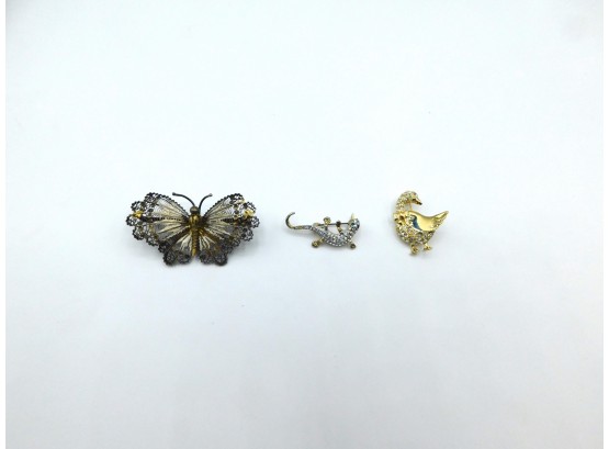 Lot Of Decorative Animal Pins (3)