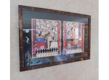 2 Elizabeth Jardine Signed Artworks In Decorative Wooden Frame