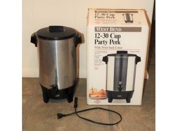 Vintage West Bend 58030 Party Perk Coffee Percolator 12-30 Cups