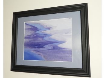 Vibrant View Of A Sandbar From Kings Park Bluff Photograph Professionally Framed & Matted Wall Art