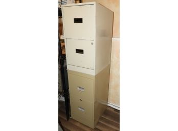 Set Of 2 Metal File Cabinets