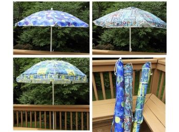 3 Beach Umbrellas/Colorful Outdoor With Carry Bag