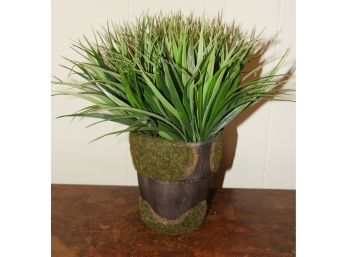 Unique Decorated Moss Like Grass Pot And  Artificial Plant