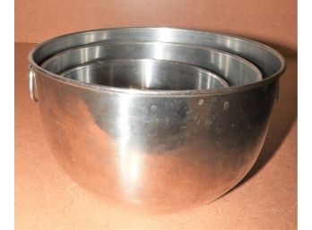 Farberware Set Of 3 Stainless Steel Mixing Bowls
