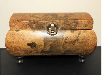 Small Footed Wood Decorative Box