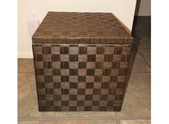 Brown Basket Weave Storage Box