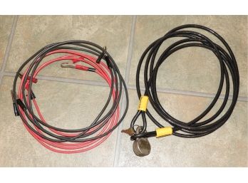 Small Jumper Cables & Bike Cord With Lock