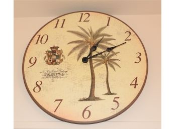 'to Her Royal...' Palm Tree & Crest Wall Clock