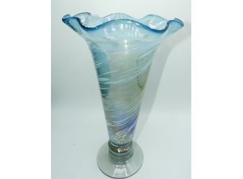 Multi-colored Blown Glass Vase